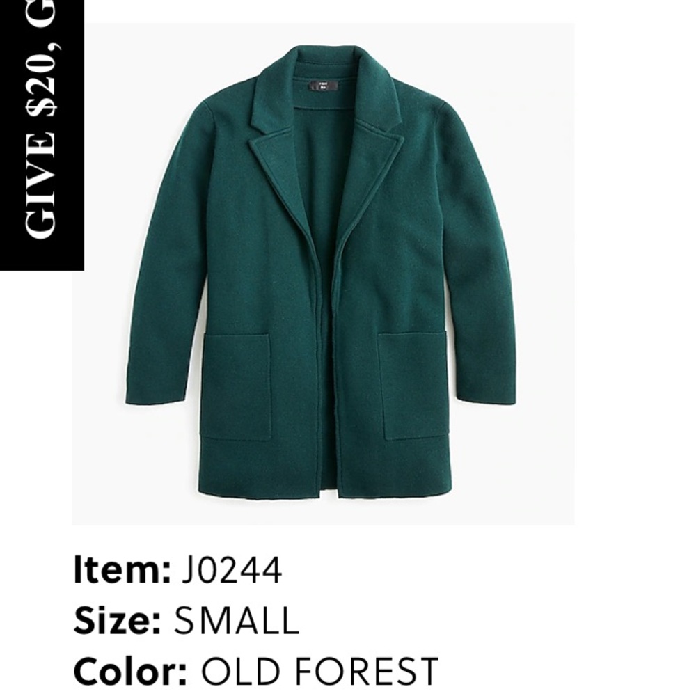Jcrew sweater blazer
